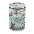 Landfleisch Cat Adult Pastete Rind, Kabeljau, Wurzelpetersilie  / (Variante) 400 g