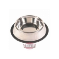 Trixie Edelstahlnapf mit Gummiring  / (Variante) 0,45 l