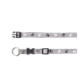 Trixie Halsband Silver Reflect - Pfotenmotiv  / (Variante) 22-35cm / 15mm