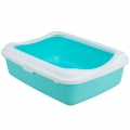 Trixie Katzentoilette Classic mit Rand  / (Variante) mint/weiß